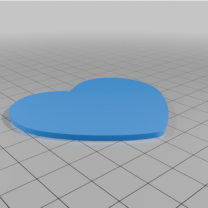 Düz Yuvarlatılmış Kalp 3D Baskı