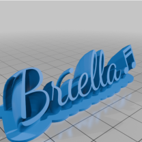 BriellaV2 İsimlik Yazısı 3D Baskı