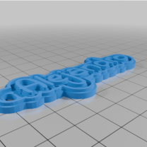 Özel Çok Satırlı Etiket veya Anahtarlık 3D Baskı