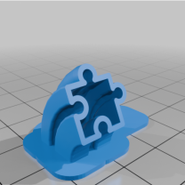 Kişiselleştirilmiş Sweeping 2 Line İsimlik Yazı Puzzle 3D Baskı