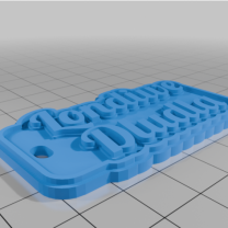 Kişiselleştirilmiş Çok Satırlı Etiket veya Anahtarlık 3D Baskı