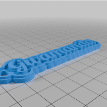 Özel Çok Satırlı Etiket veya Anahtarlık 3D Baskı