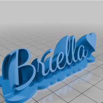 Briella 2 Satır İsimlik 3D Baskı