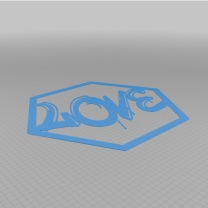 Aşk Duvar Dekoru 3D Baskı