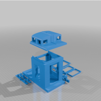 Vinç veya Projektör İçin Work Caboose Gövde Kiti Düz Platform 3D Baskı