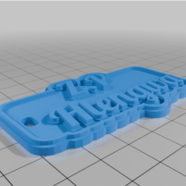 Özel Çok Satırlı Etiket veya Anahtarlık 3D Baskı
