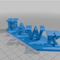 HAWK TUAH İkili Kelime İllüzyonu 3D Baskı
