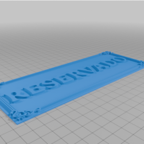 Placa Reservado Frame