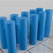 4 Adet 10mm ve 4 Adet 55mm Measurement Rods 3D Baskı