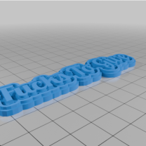 Özel Çok Satırlı İsimlik veya Anahtarlık 3D Baskı