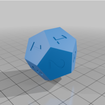 D3 Üç Yüzlü Zar (Aynı Yüzler) 3D Baskı