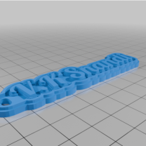 Kişiselleştirilmiş Çok Satırlı Etiket veya Anahtarlık 3D Baskı