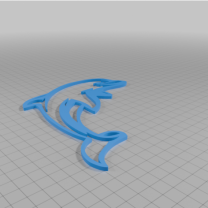 Sabit Dolphin Duvar Sanatı 3D Baskı