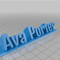 My Customized Sweeping 2 Çizgili İsim Plakası Metni 3D Baskı