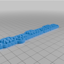 Kişiselleştirilmiş Çok Satırlı Etiket veya Anahtarlık 3D Baskı