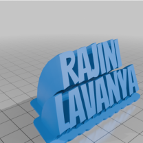 Özel Tasarım Sweeping 2 Line İsim Plakası Yazısı 3D Baskı