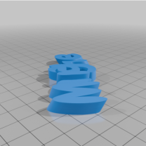 Özel Iamburny S V2 Metin İsim Anahtarlık 3D Baskı