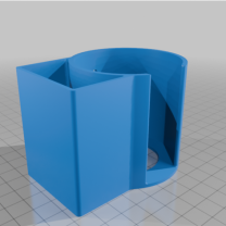 Duvara Monte Pamuk Ped Çubuk Dispenseri 3D Baskı