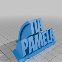 Özel Tasarım Sweeping 2 Line İsimlik Yazısı 3D Baskı