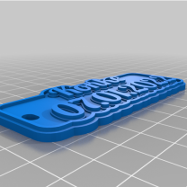 Özel Çok Satırlı Etiket veya Anahtarlık 3D Baskı