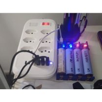 TP4056 4×21700 Pil Yuvası Taban Parça 3D Baskı