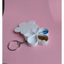 Çiçek Şekilli Hap Kutusu Anahtarlık 3D Baskı