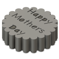 Anneler Günü Kurabiye Kesici 3D Baskı