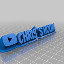 Chris S Oda İsim Plakası 3D Baskı