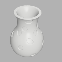 Daire Tasarım Çiçek Vazo 3D Baskı