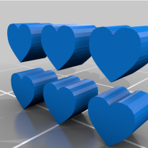 Çok Renkli Kalp Zar 3D Baskı