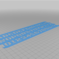 Askeri Harf Şablonu 3D Baskı