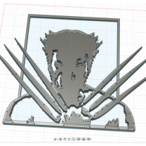 3D Wolverine Duvar Montajı