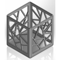 Dikdörtgen Desenli Kare Kalemlik