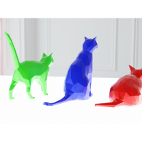 Düşük Poligon Kedi Paketi