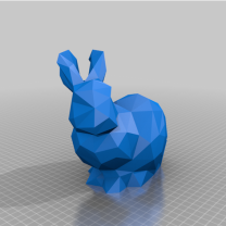 Düşük Poligon Tavşan LED Lamba