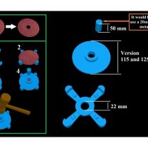 Aşındırıcı Keçe Diskten 2 Delik Dönüştürücü