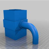 65mm Kare Boru için Yağmur Toplayıcı 3D Baskı