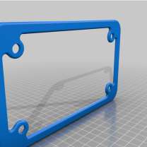 ABD Motosiklet Plaka Kapağı Düz