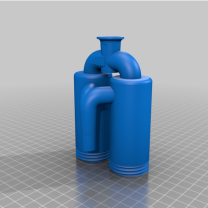 Çift Ash Catcher Çıkarılabilir Taban 3D Baskı