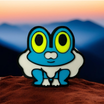 Sevimli Froakie Chibi Pokemon Buzdolabı Magneti Anahtarlık
