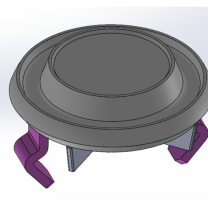 1960 Corvair Korna Düğmesi Klipsi 3D Baskı