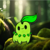 Sevimli Chikorita Chibi Pokemon Buzdolabı Magneti