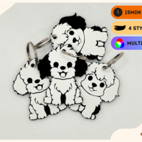 Sevimli Köpek Anahtarlık Seti 15dk Baskı