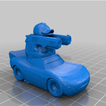 Silahlı Mcqueen Üzerindeki Ördek 3D Baskı