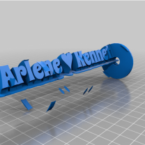 Arlene Kenneth Yan Yana İsim Plakası 3D Baskı